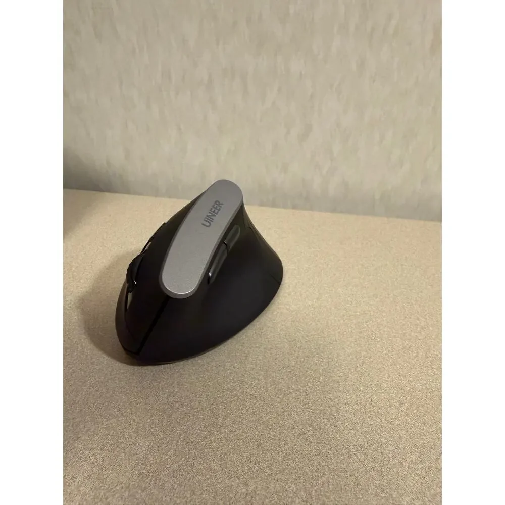 UINEER A06 Wireless Vertical Mouse Black Ergonomic 2.4G with USB Nano Receiver